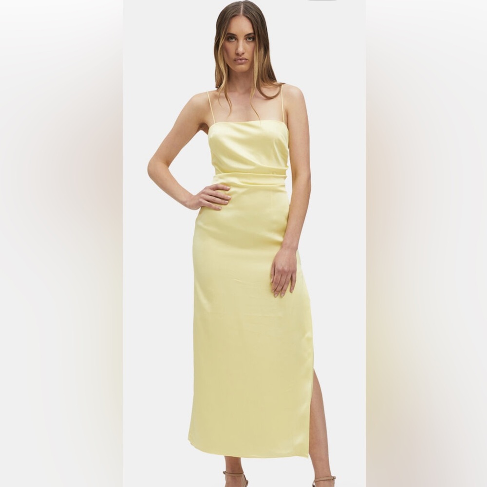Bardot Irena Midi Slip Dress in Sunshine